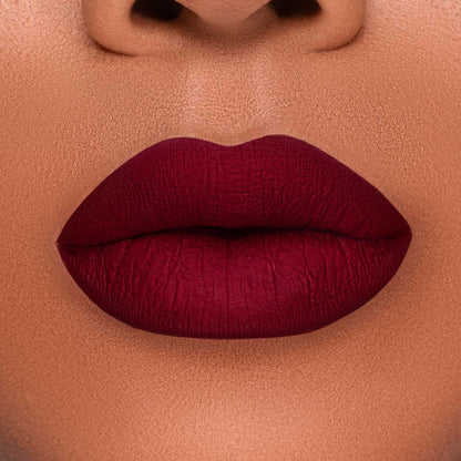 LIQUID MATT LIP DROP SK-310 BURGUNDY: Transfer-proof, pigmented, velvet finish